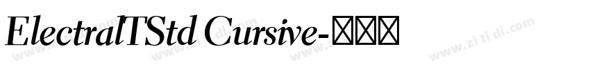 ElectralTStd Cursive字体转换